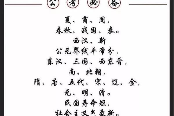 朝代顺口溜