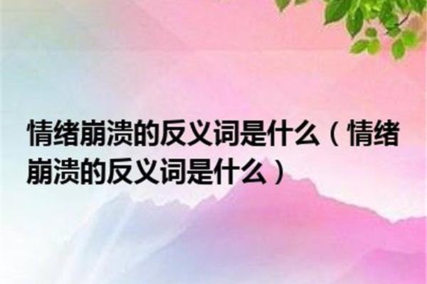 崩溃的反义词