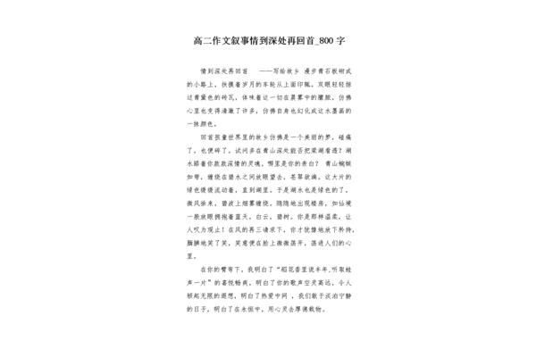 再回首作文
