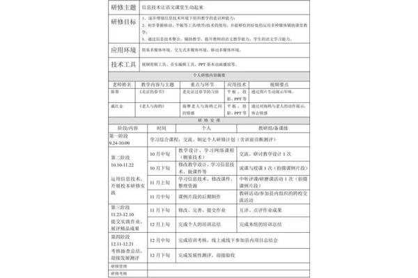 校本教研计划