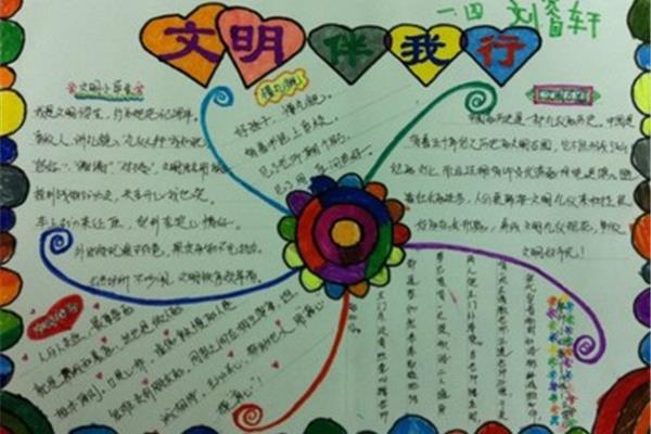 文明伴我行手抄报