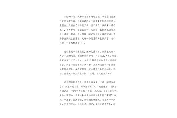 初中寒假作文