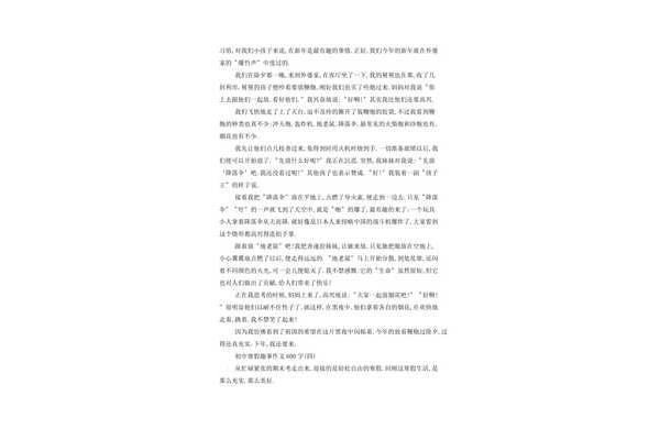 初中寒假作文