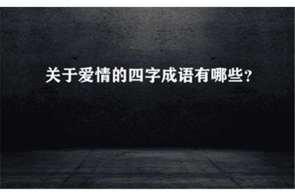 爱情的四字成语