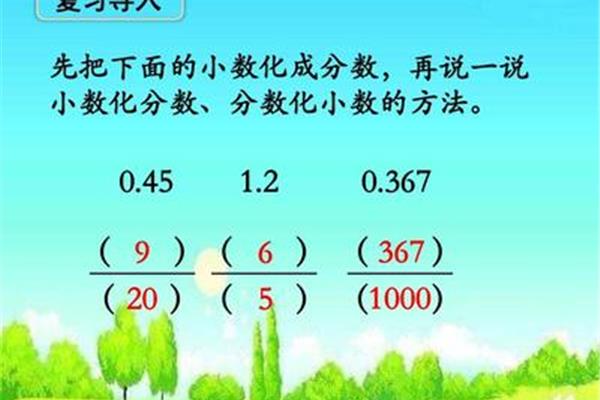 小数变分数的方法