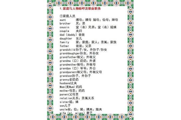 伯母的英文