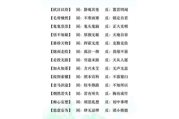 成语近义词
