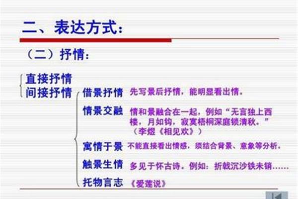 直接抒情的作用