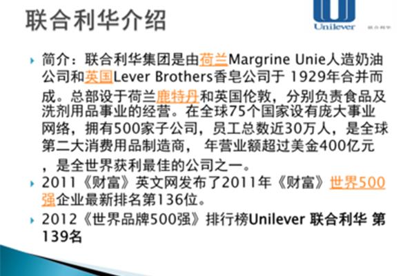 联合利华公司简介