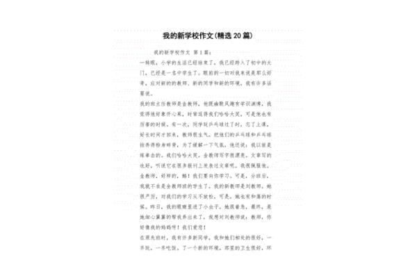 我的新学校