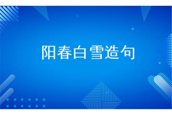 阳春白雪造句