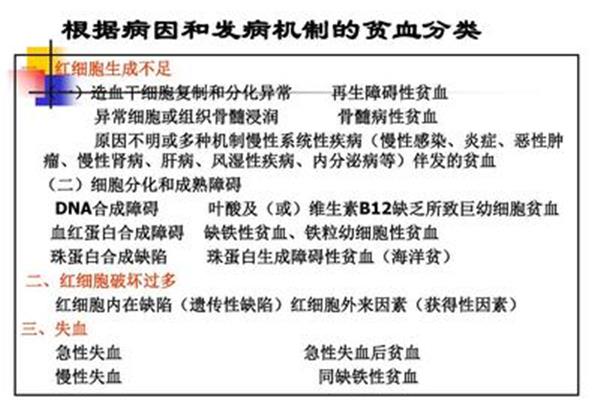 贫血的类型