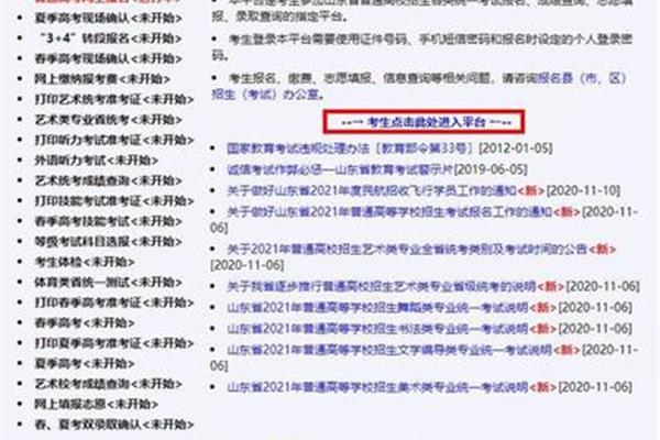 山东省高考报名