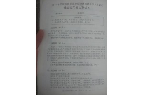综合应用能力真题