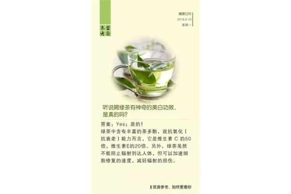绿茶的功效和作用