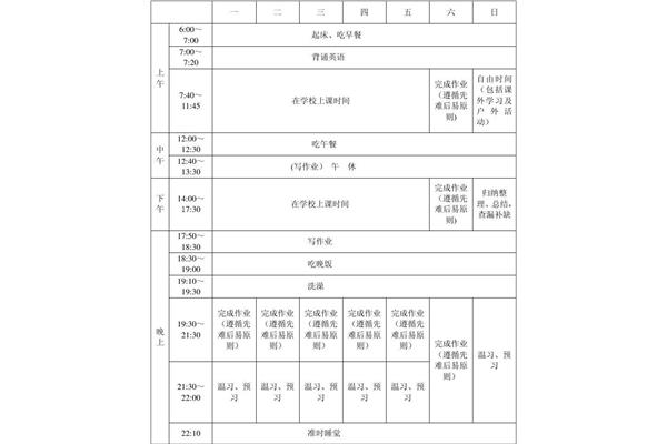 新学期学习计划