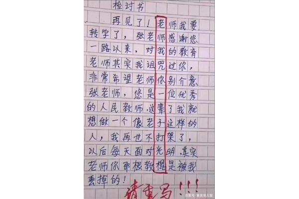 家长检讨书