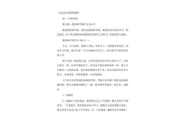 我的新学校