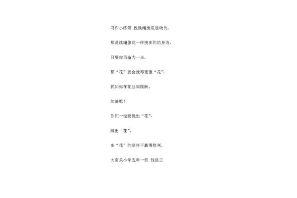 运动会小练笔