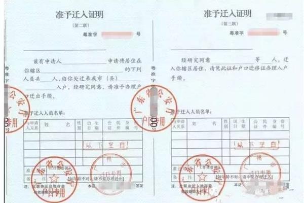 准予迁入证明