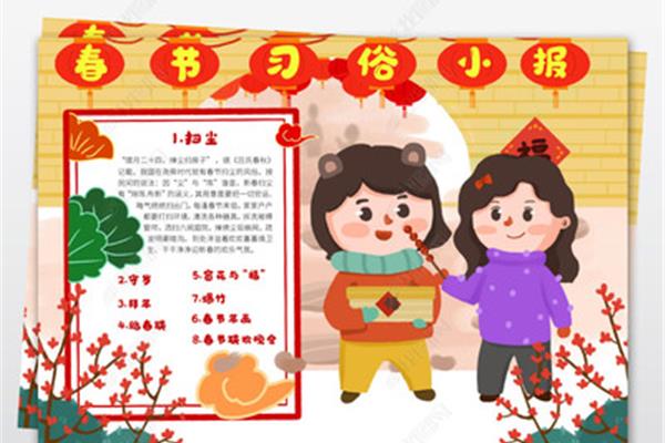 春节民俗手抄报