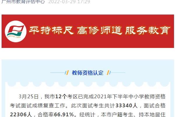 教资面试通过率