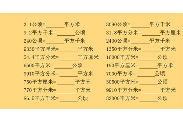 平方米单位