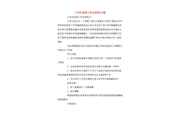 大学生学习计划