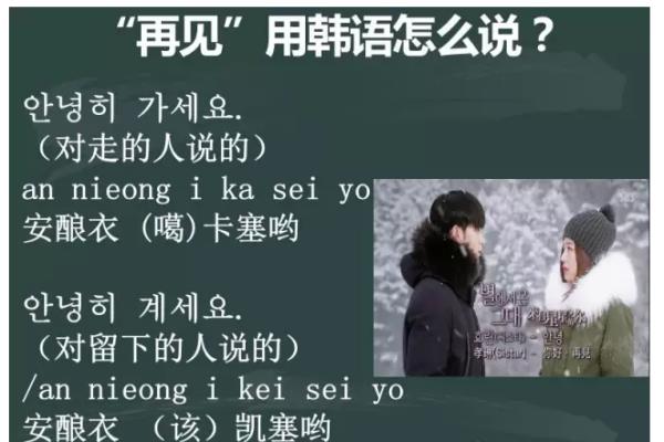 再见用韩语怎么说