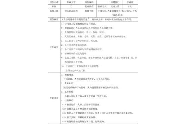 行政专员工作内容