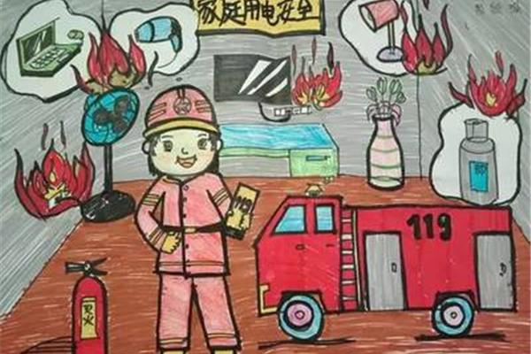 安全绘画作品