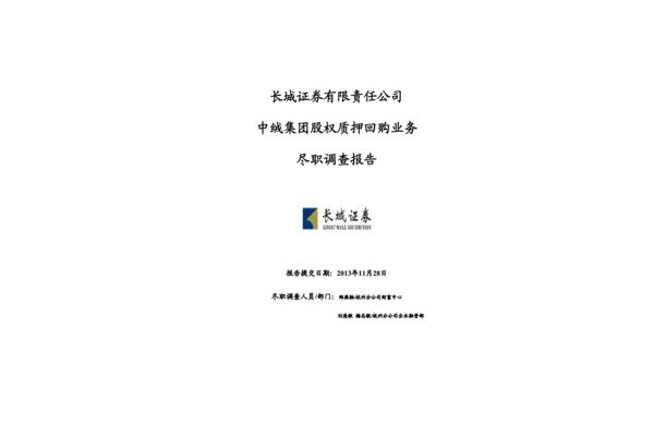 尽职调查报告