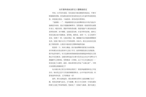 窗外的风景作文