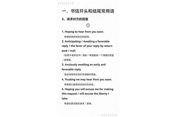 请求的英文