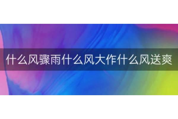 什么风送爽