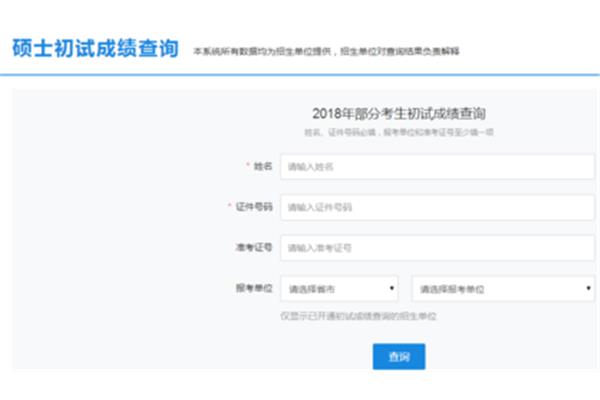 研招网查成绩