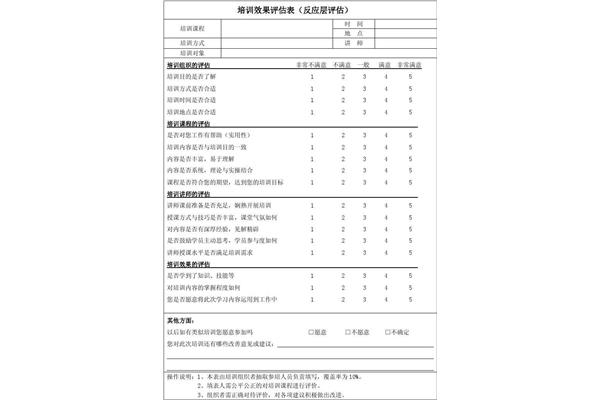 培训效果评估
