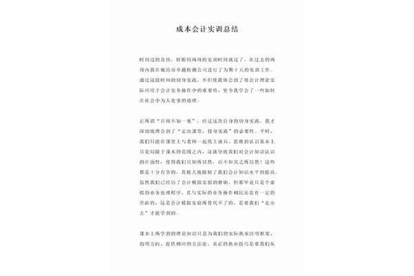 会计实训总结