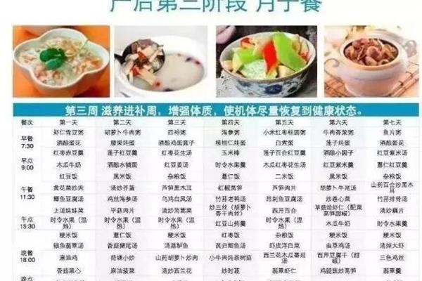 剖腹产月子餐菜单
