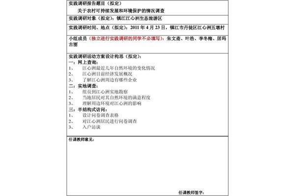 调研报告提纲格式