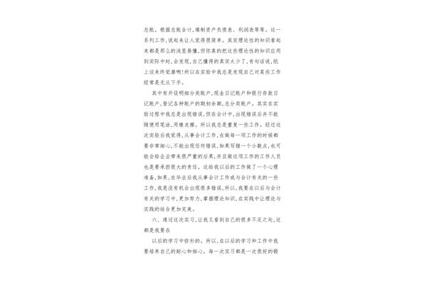 会计实训总结