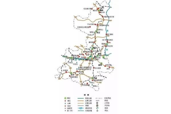 陕西旅游地图