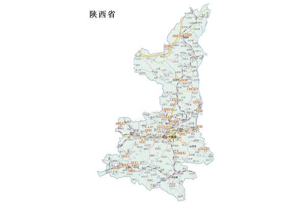 陕西旅游地图