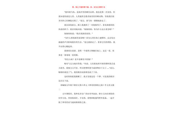 冒险作文400字
