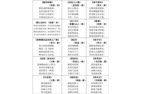 一到三年级的古诗