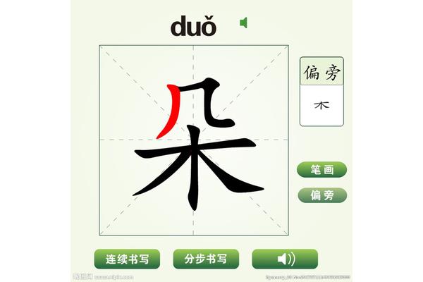 朵字的笔画顺序