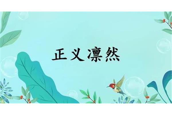 形容正义的成语