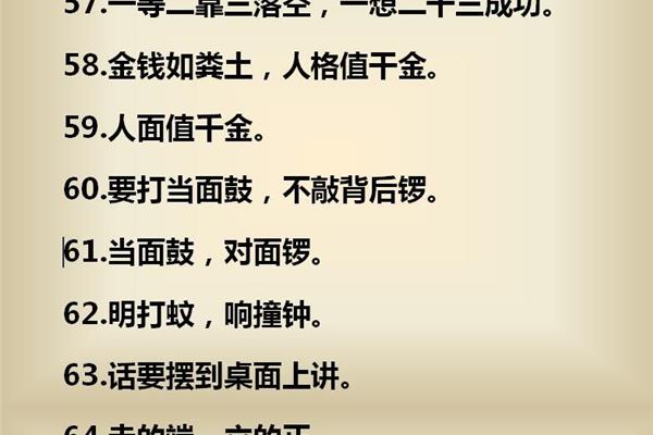 有关品行的谚语