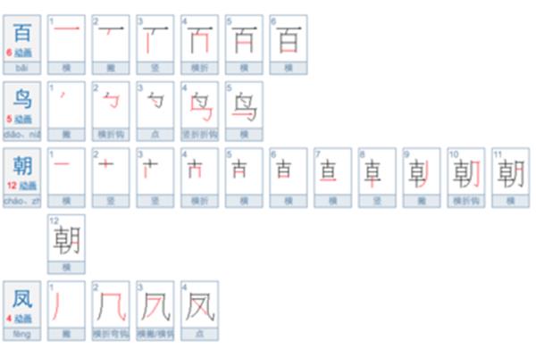 鸟字笔画顺序