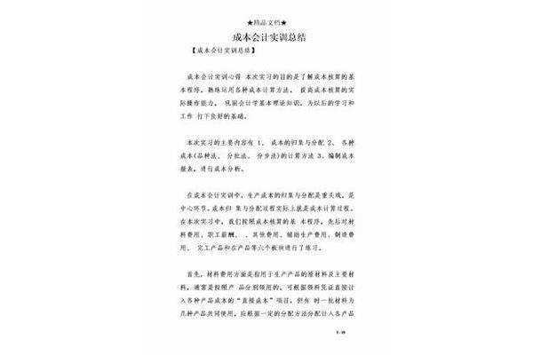 会计实训总结